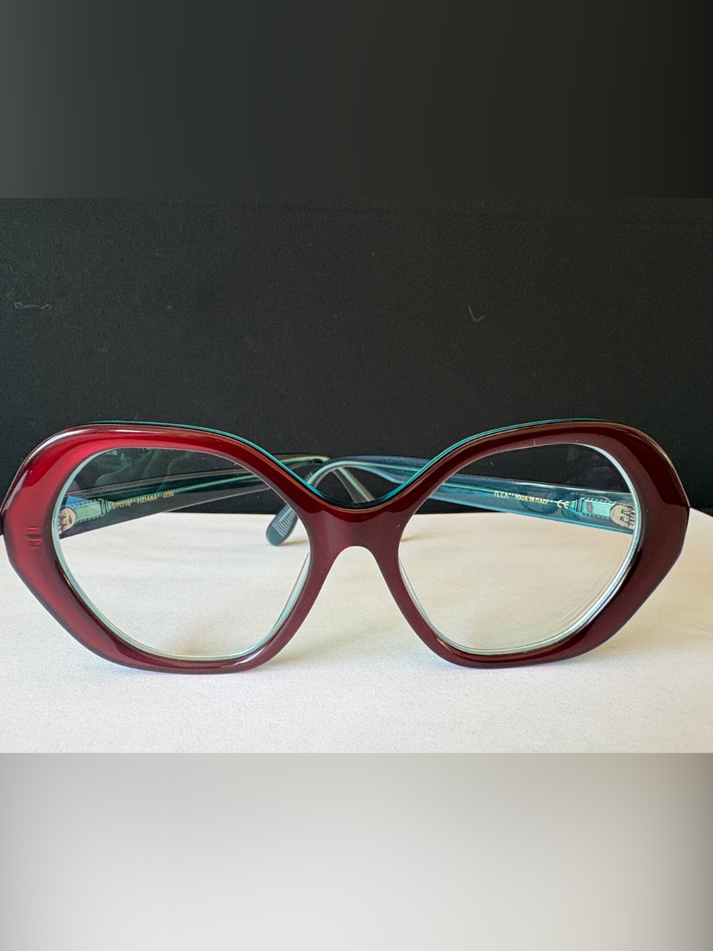 Women's Burgundy Cat-Eye Fashion Glasses